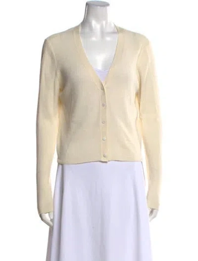 Pre-owned Reformation V-neck Sweater In White
