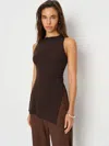 Reformation Walker Knit Top In Brown