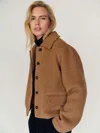 Reformation Warren Jacket Natural Xxs In Brown