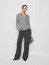 Reformation Westley Cashmere Polo In Gray