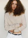 Reformation Westley Cashmere Polo In White