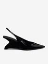 Reformation Westlyn Closed Toe Wedge In Black Patent