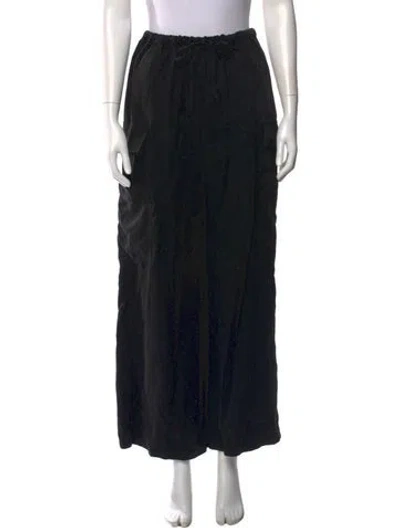 Pre-owned Reformation Wide Leg Pants In Black