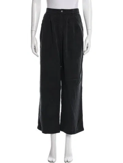 Pre-owned Reformation Wide Leg Pants In Black
