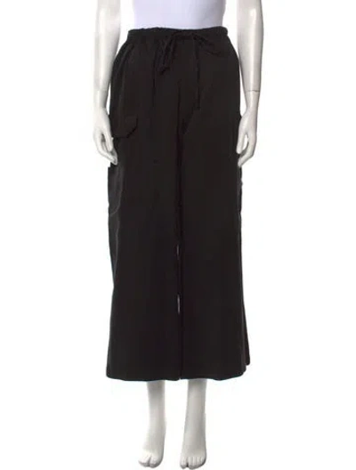 Pre-owned Reformation Wide Leg Pants In Black