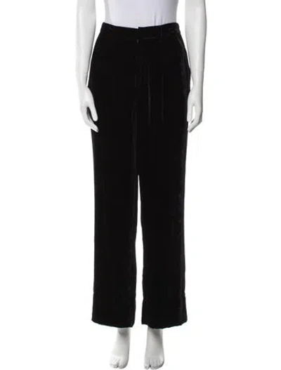 Pre-owned Reformation Wide Leg Pants In Black