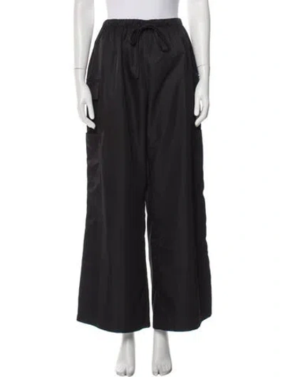Pre-owned Reformation Wide Leg Pants In Black