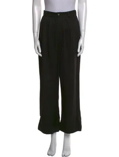 Pre-owned Reformation Wide Leg Pants In Black