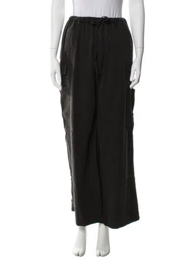 Pre-owned Reformation Wide Leg Pants In Black