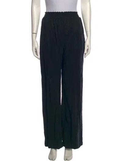 Pre-owned Reformation Wide Leg Pants In Black