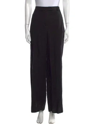 Pre-owned Reformation Wide Leg Pants In Black