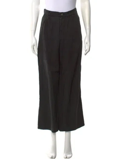 Pre-owned Reformation Wide Leg Pants In Black