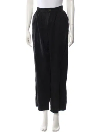 Pre-owned Reformation Wide Leg Pants In Black
