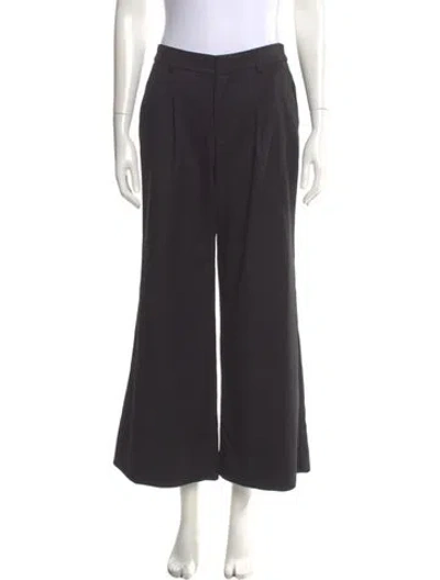 Pre-owned Reformation Wide Leg Pants In Black
