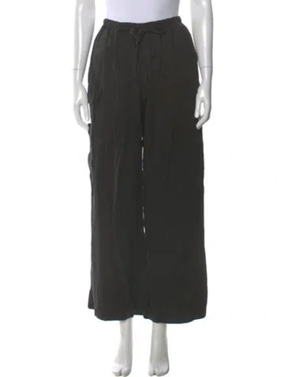 Pre-owned Reformation Wide Leg Pants In Black