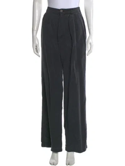 Pre-owned Reformation Wide Leg Pants In Black