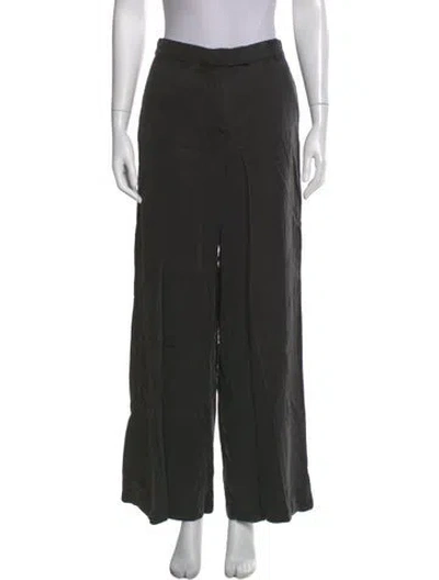 Pre-owned Reformation Wide Leg Pants In Black