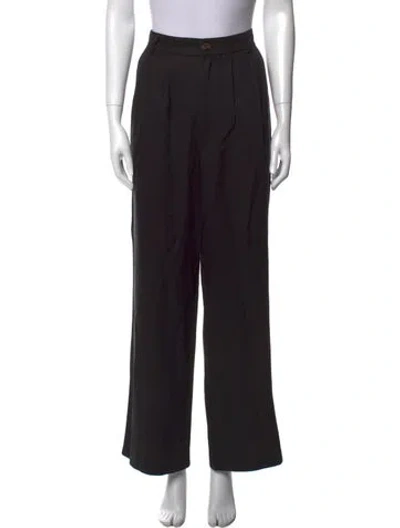 Pre-owned Reformation Wide Leg Pants In Black
