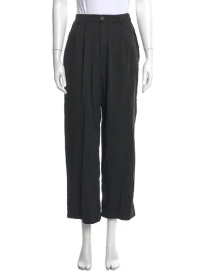 Pre-owned Reformation Wide Leg Pants In Black
