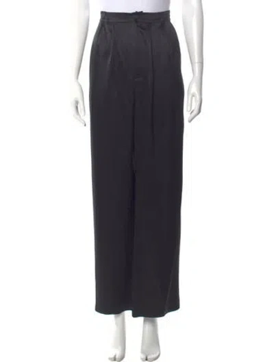 Pre-owned Reformation Wide Leg Pants In Black