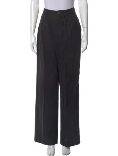 Pre-owned Reformation Wide Leg Pants In Black