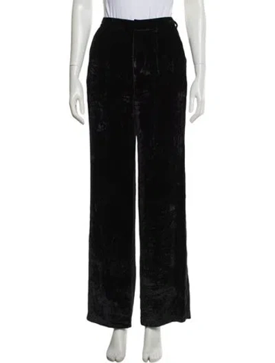 Pre-owned Reformation Wide Leg Pants In Black