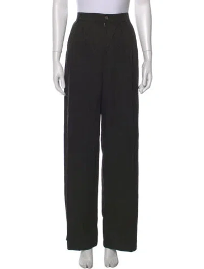 Pre-owned Reformation Wide Leg Pants In Black