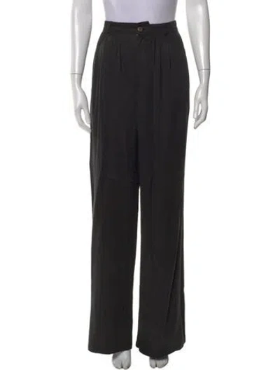 Pre-owned Reformation Wide Leg Pants In Black