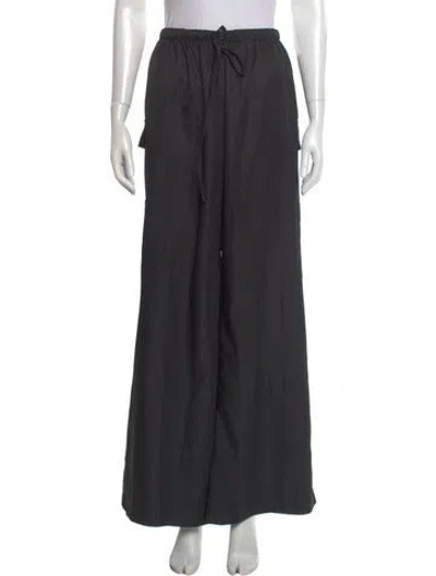 Pre-owned Reformation Wide Leg Pants In Black