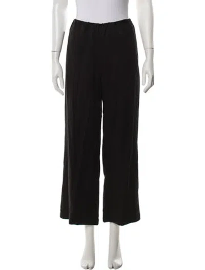 Pre-owned Reformation Wide Leg Pants In Black