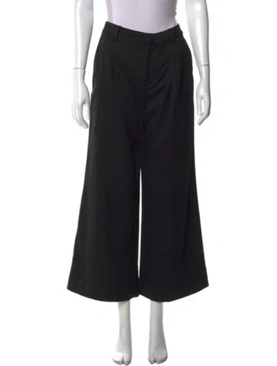 Pre-owned Reformation Wide Leg Pants In Black