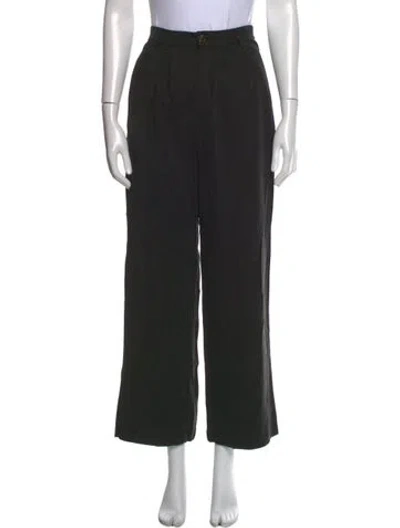 Pre-owned Reformation Wide Leg Pants In Black