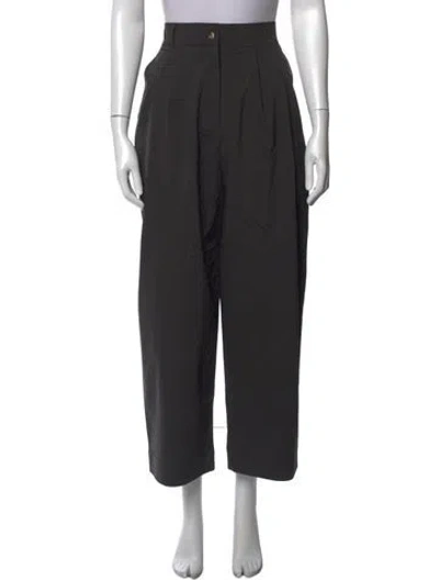 Pre-owned Reformation Wide Leg Pants In Black