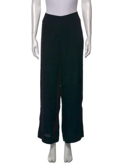 Pre-owned Reformation Wide Leg Pants In Black