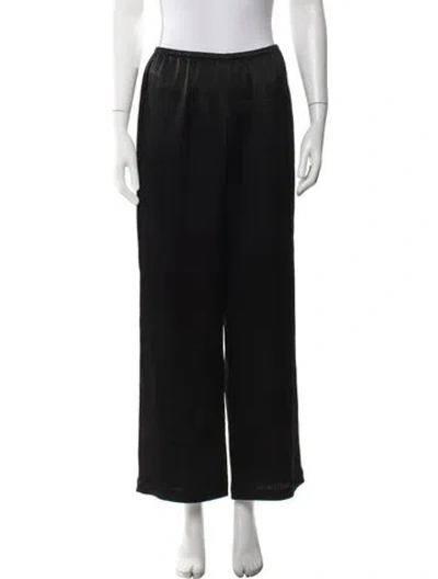 Pre-owned Reformation Wide Leg Pants In Black