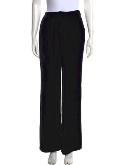 Pre-owned Reformation Wide Leg Pants In Black