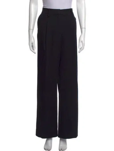 Pre-owned Reformation Wide Leg Pants In Black