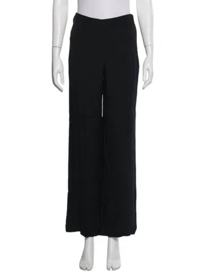 Pre-owned Reformation Wide Leg Pants In Black