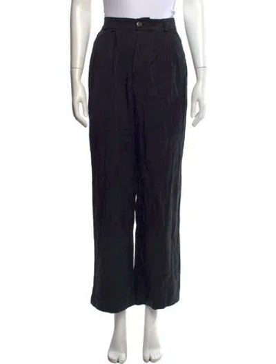 Pre-owned Reformation Wide Leg Pants In Black