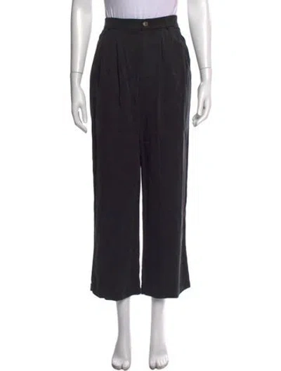 Pre-owned Reformation Wide Leg Pants In Black