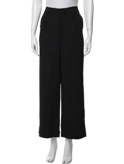 Pre-owned Reformation Wide Leg Pants In Black