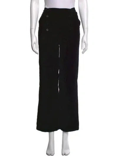 Pre-owned Reformation Wide Leg Pants In Black