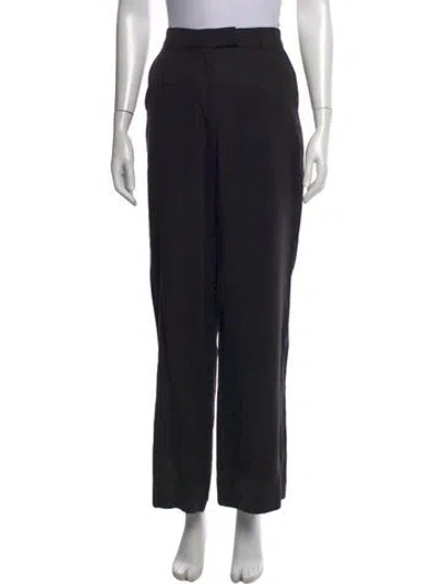 Pre-owned Reformation Wide Leg Pants In Black