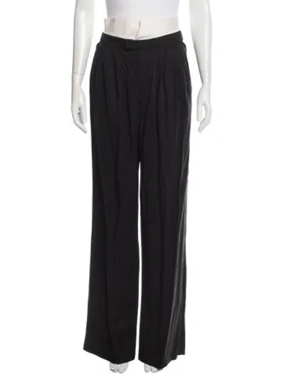 Pre-owned Reformation Wide Leg Pants In Black