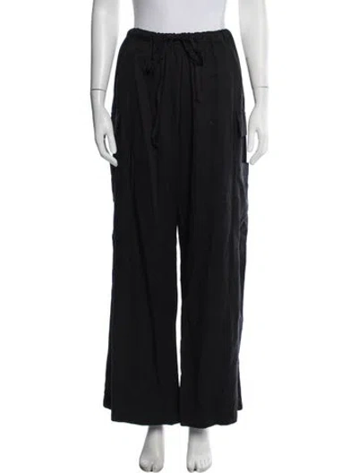 Pre-owned Reformation Wide Leg Pants In Black