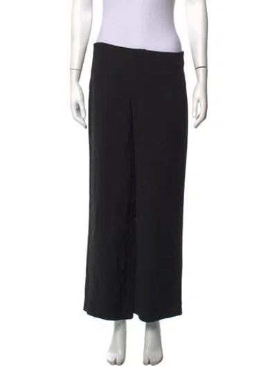 Pre-owned Reformation Wide Leg Pants In Black
