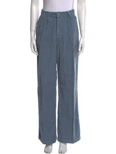 Pre-owned Reformation Wide Leg Pants In Blue