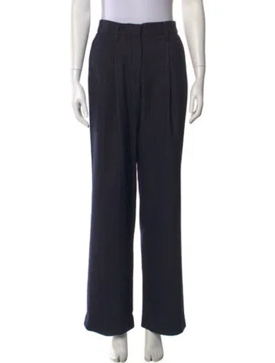 Pre-owned Reformation Wide Leg Pants In Blue