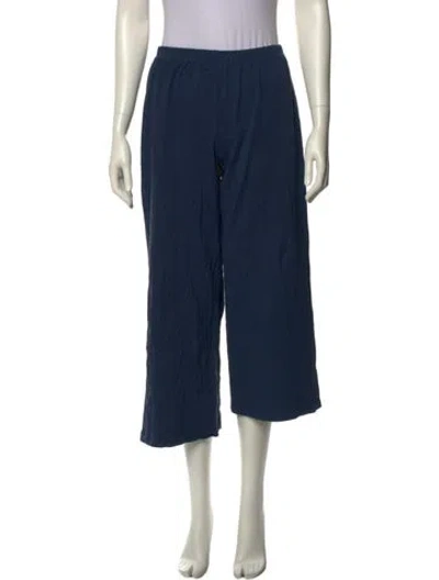 Pre-owned Reformation Wide Leg Pants In Blue
