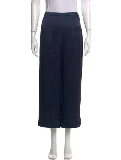 Pre-owned Reformation Wide Leg Pants In Blue